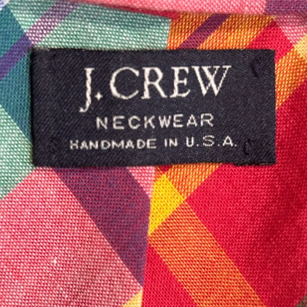 Men's Assorted Lot of J. Crew Neckties 4 Handmade Cotton Linen 1 Silk‎